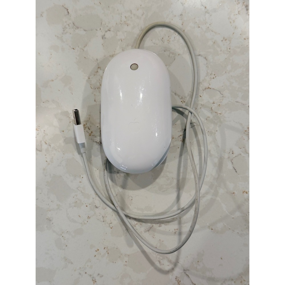 Apple Mighty Mouse A1152 Wired USB Optical‎ Mouse White EMC 2058